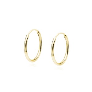 Cercei rotunzi argint placati cu aur galben Ø12 mm x 1,2 mm Creole DiAmanti KSZ1212EG-DIA (Argint 925‰ 0,5 g.)